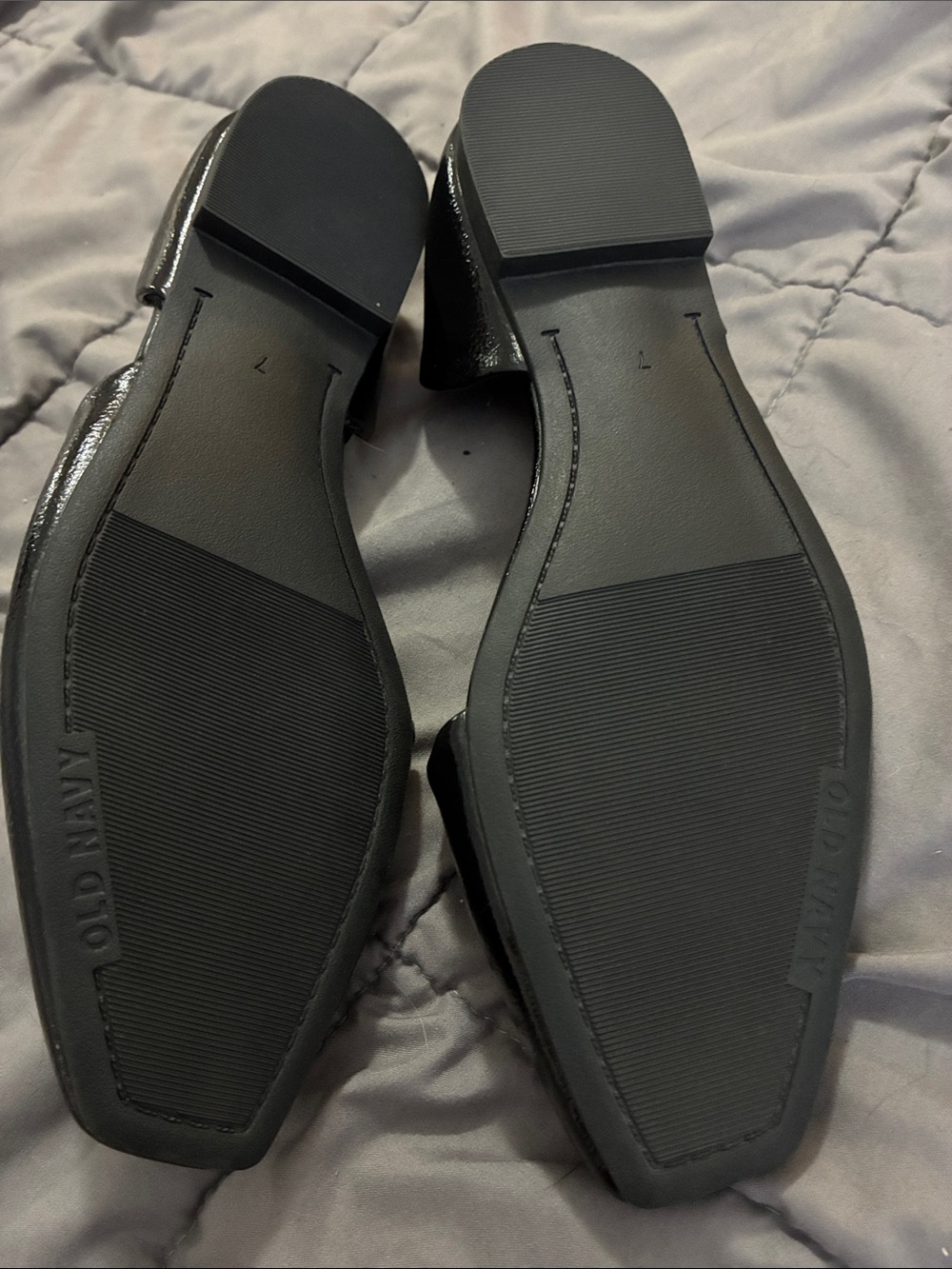 Old Navy Black Faux-Leather D'Orsay Flats - Picture 2 of 4